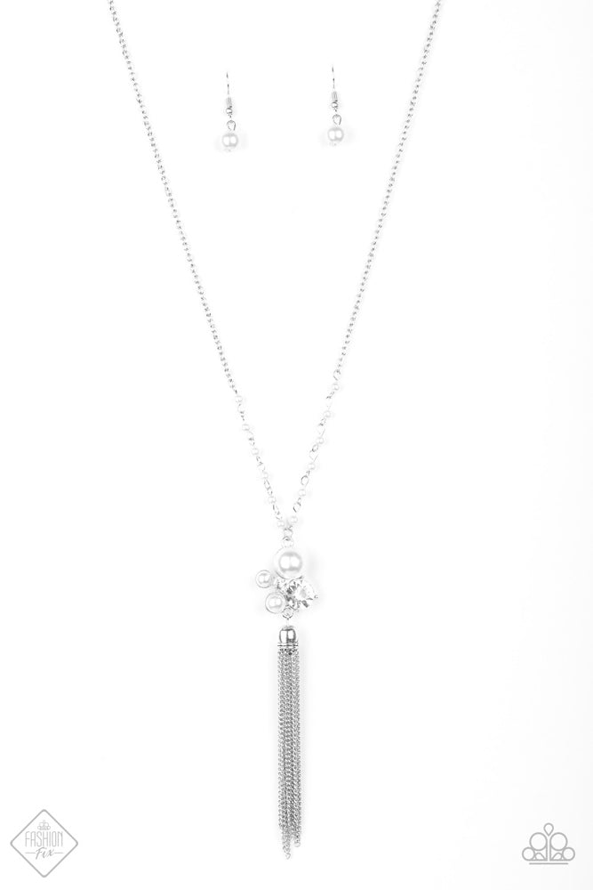 Uniquely Uptown Necklace (Brass, Gold, White)
