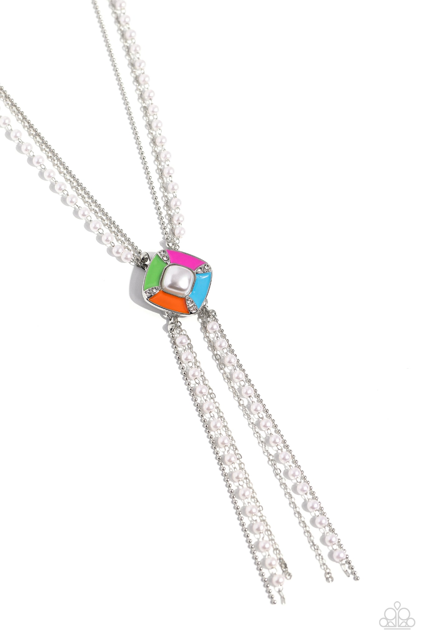 I Pinky SQUARE Necklace (Multi, Red)