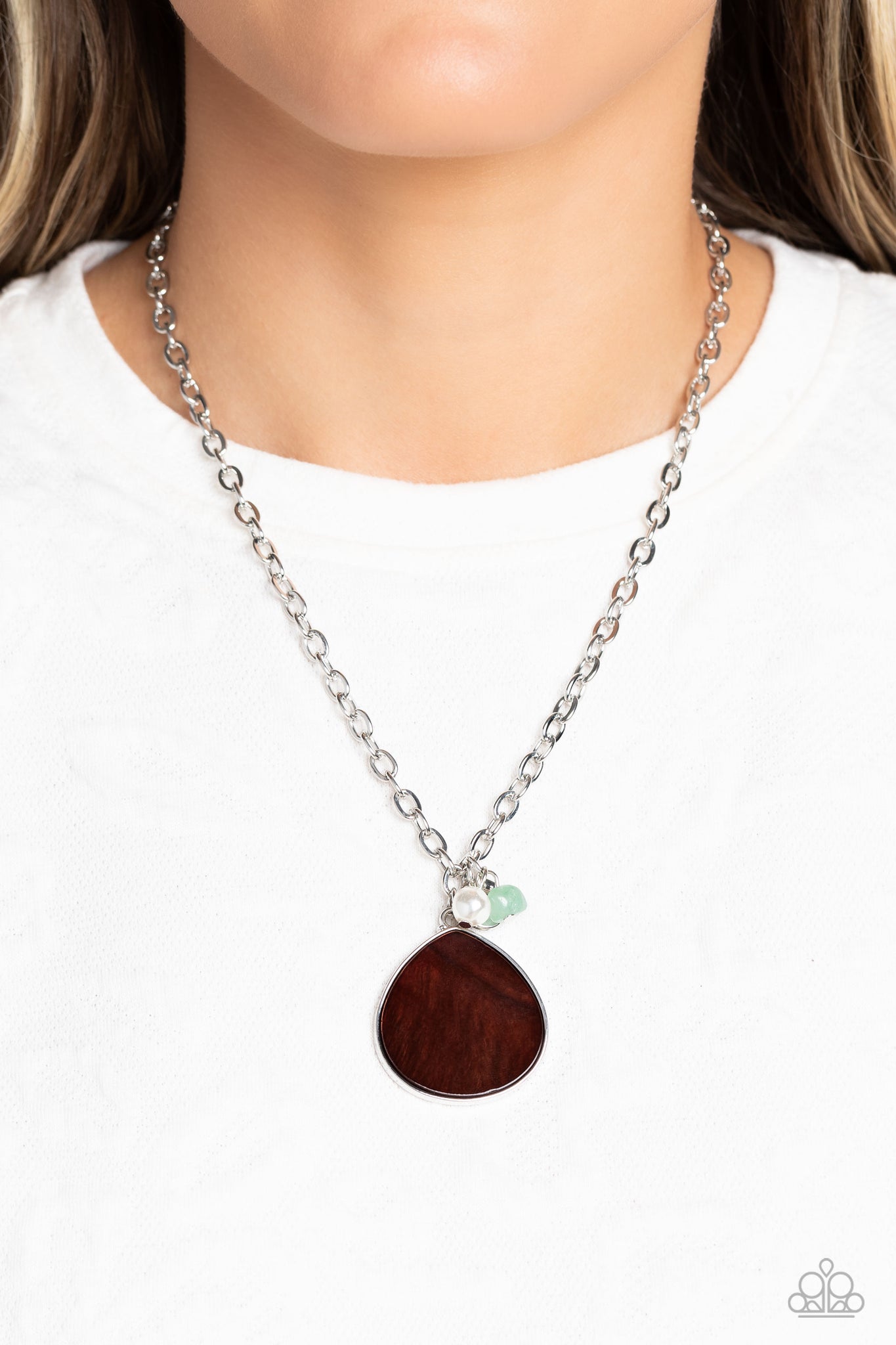 I Put A SHELL On You Necklace (Brown, Copper)