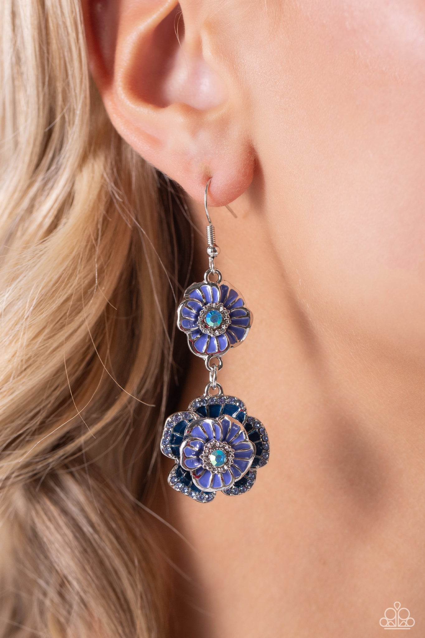 Intricate Impression Earring (Multi, Pink, Blue)