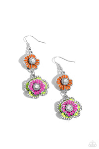 Intricate Impression Earring (Multi, Pink, Blue)