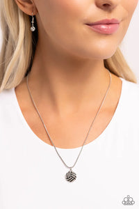 Bump, Set, Shimmer! White Necklace