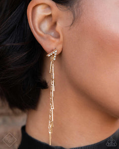 Linear Landmark Gold Earring