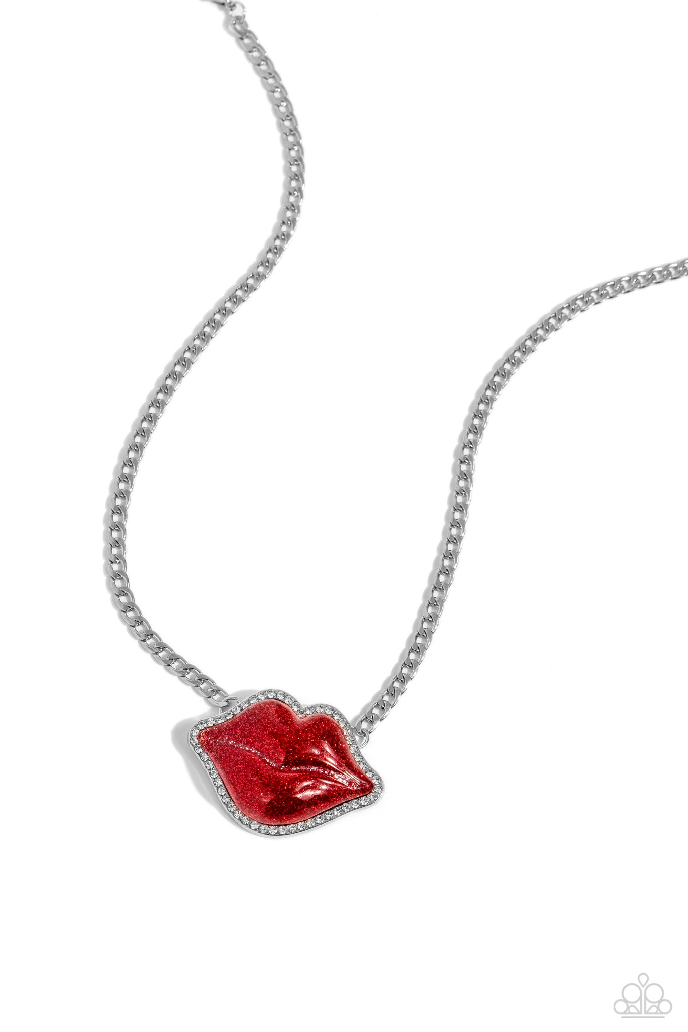 Lip Locked Red Necklace