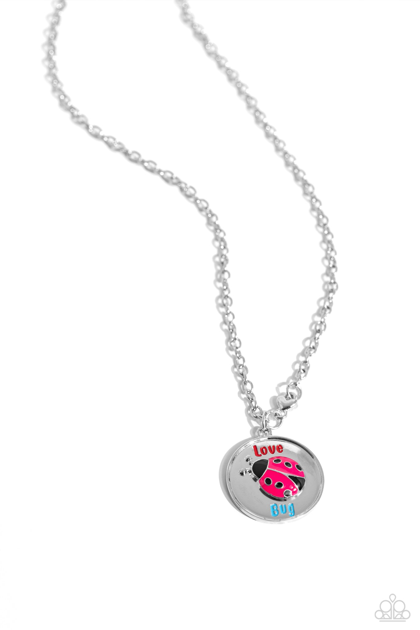 Lively Love Bug Necklace (Pink, Red)