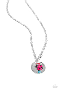 Lively Love Bug Necklace (Pink, Red)