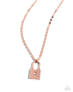 Locked Lesson Necklace (Silver, Copper)