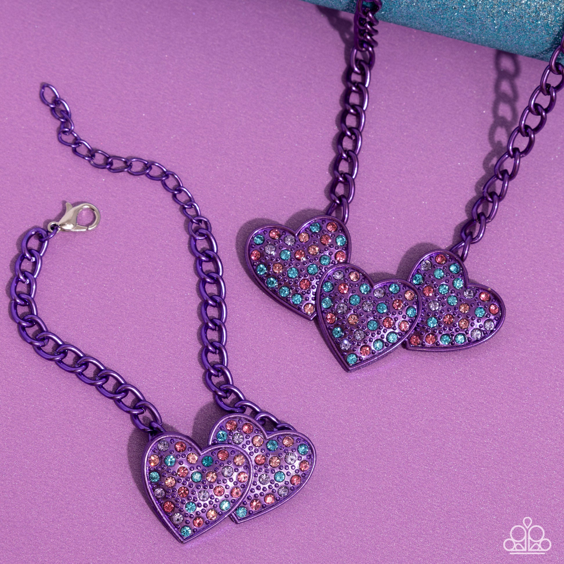 Low-Key Lovestruck Necklace (Pink, Purple)