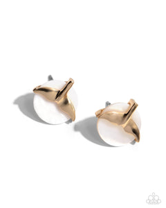 Mermaidcore Earring (Gold, White)