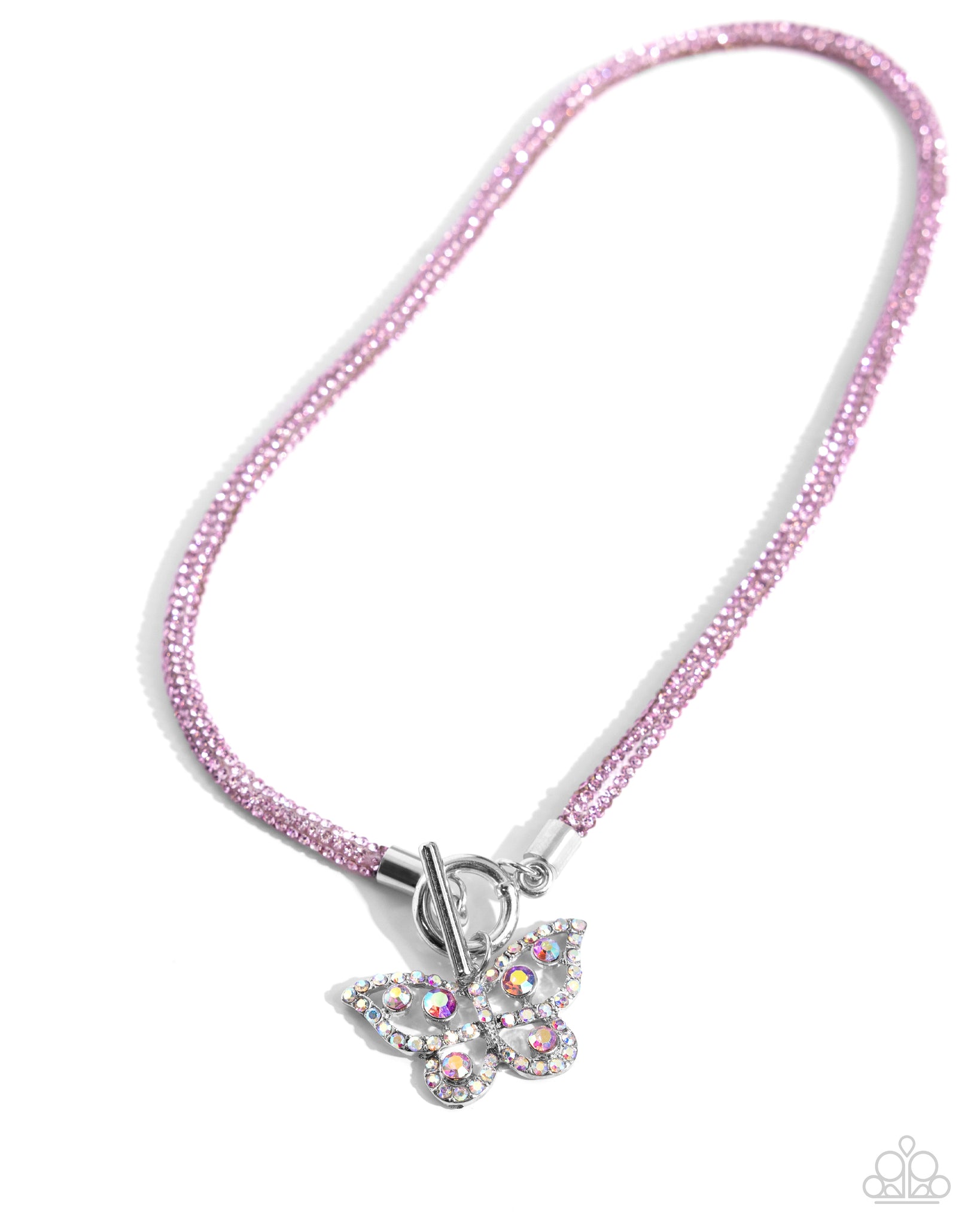 On SHIMMERING Wings Pink Necklace