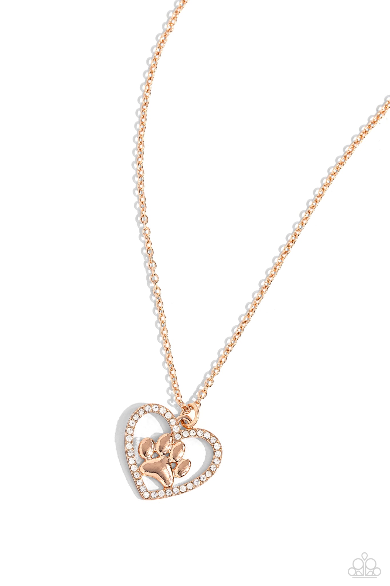 PET in Motion Necklace (White, Rose Gold)