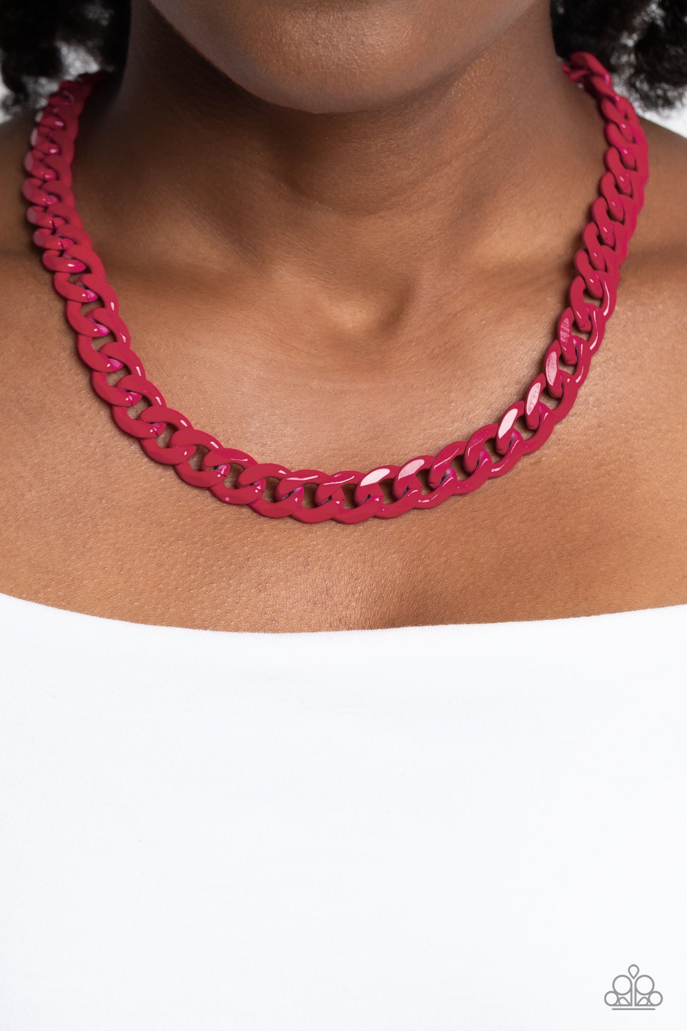 Painted Powerhouse Pink Necklace