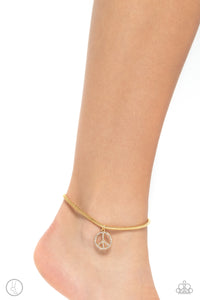 Pampered Peacemaker Anklet (White, Gold)