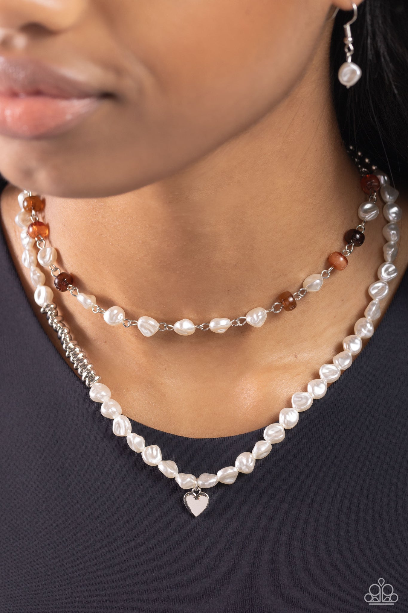 Pearl Pact Brown Necklace