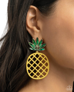 Pineapple Passion Yellow Earring