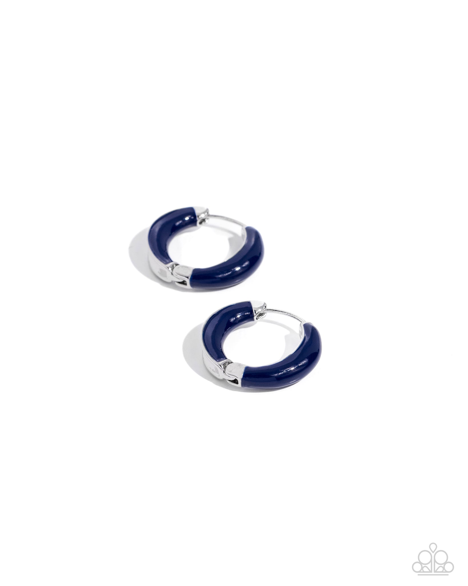 Pivoting Paint Earring (Blue, Black, White)