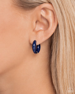 Pivoting Paint Earring (Blue, Black, White)