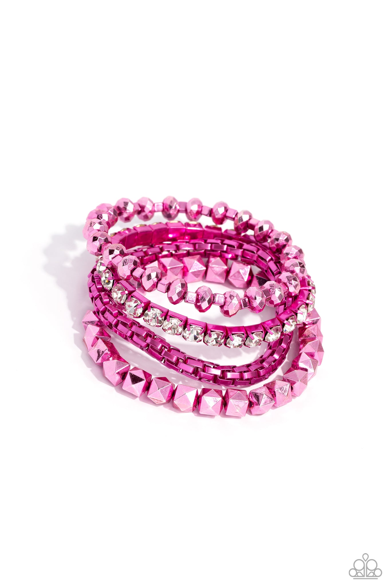 Punk Pattern Pink Bracelet