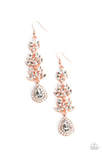 Water Lily Whimsy Earring (Copper, White)