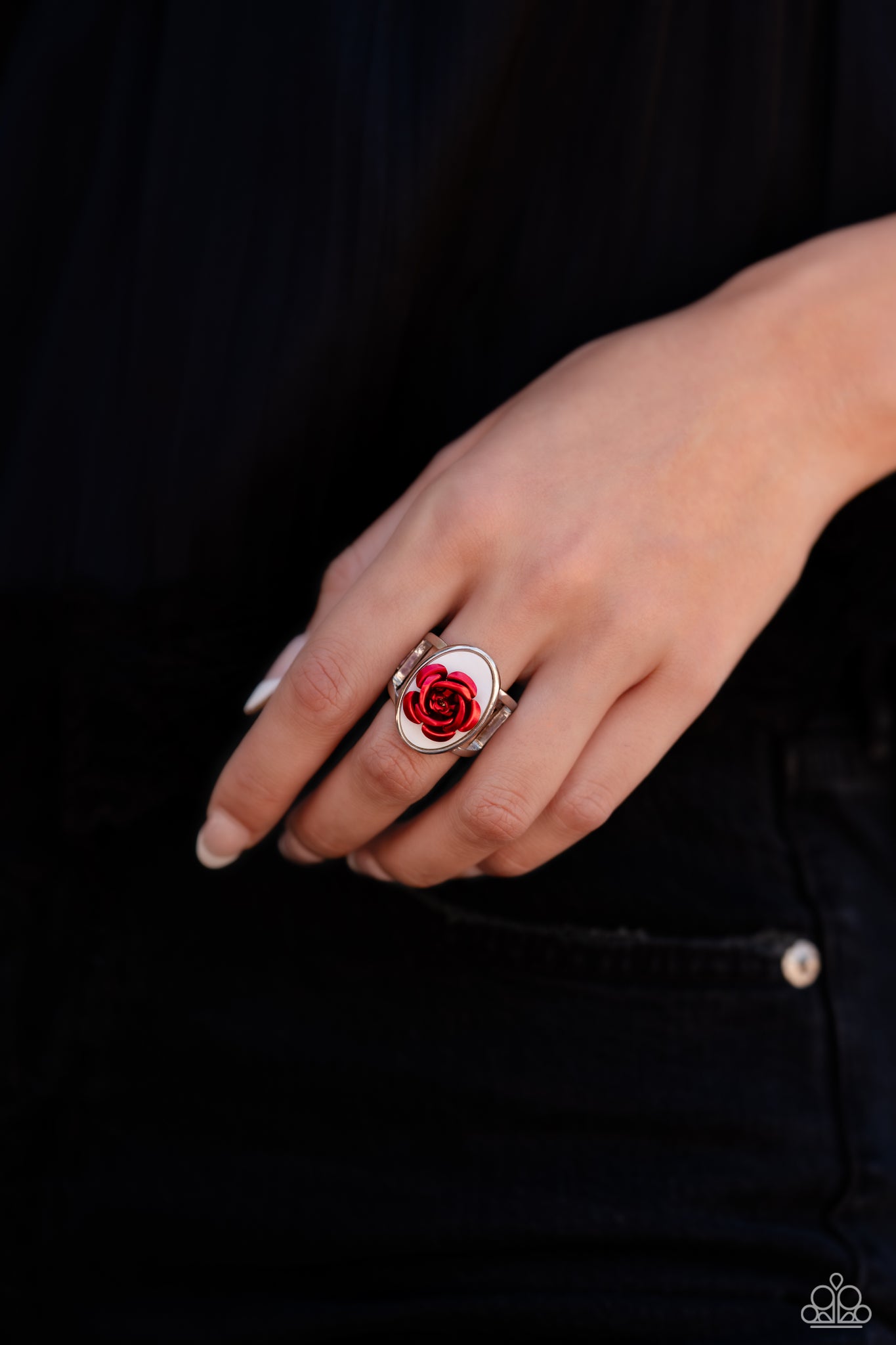 ROSE to My Heart Ring (Red, Brass)