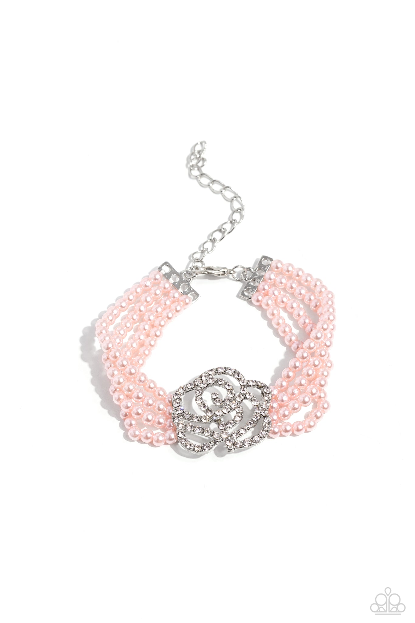 Regal Rose Bracelet (White, Pink)