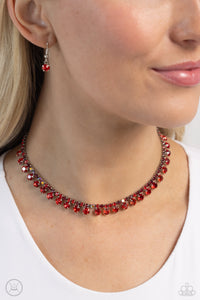 Ritzy Rhinestones Necklace (Purple, Red, Brown)