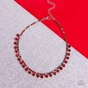 Ritzy Rhinestones Necklace (Purple, Red, Brown)