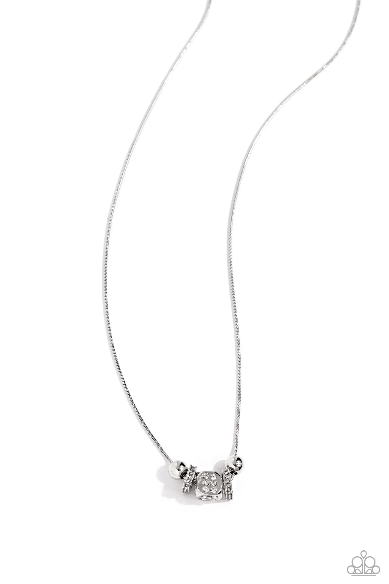 Rolling the Dice Necklace (White, Black)