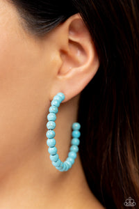 Rural Retrograde Blue Earring