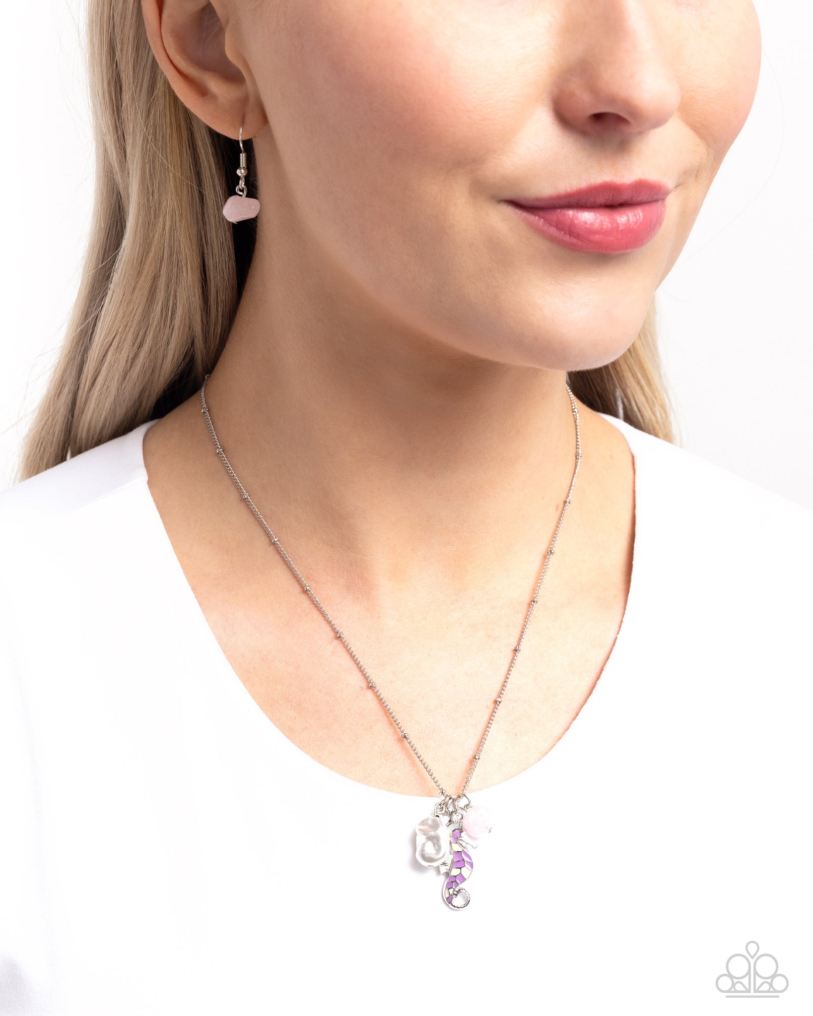 Seahorse Shimmer Purple Necklace