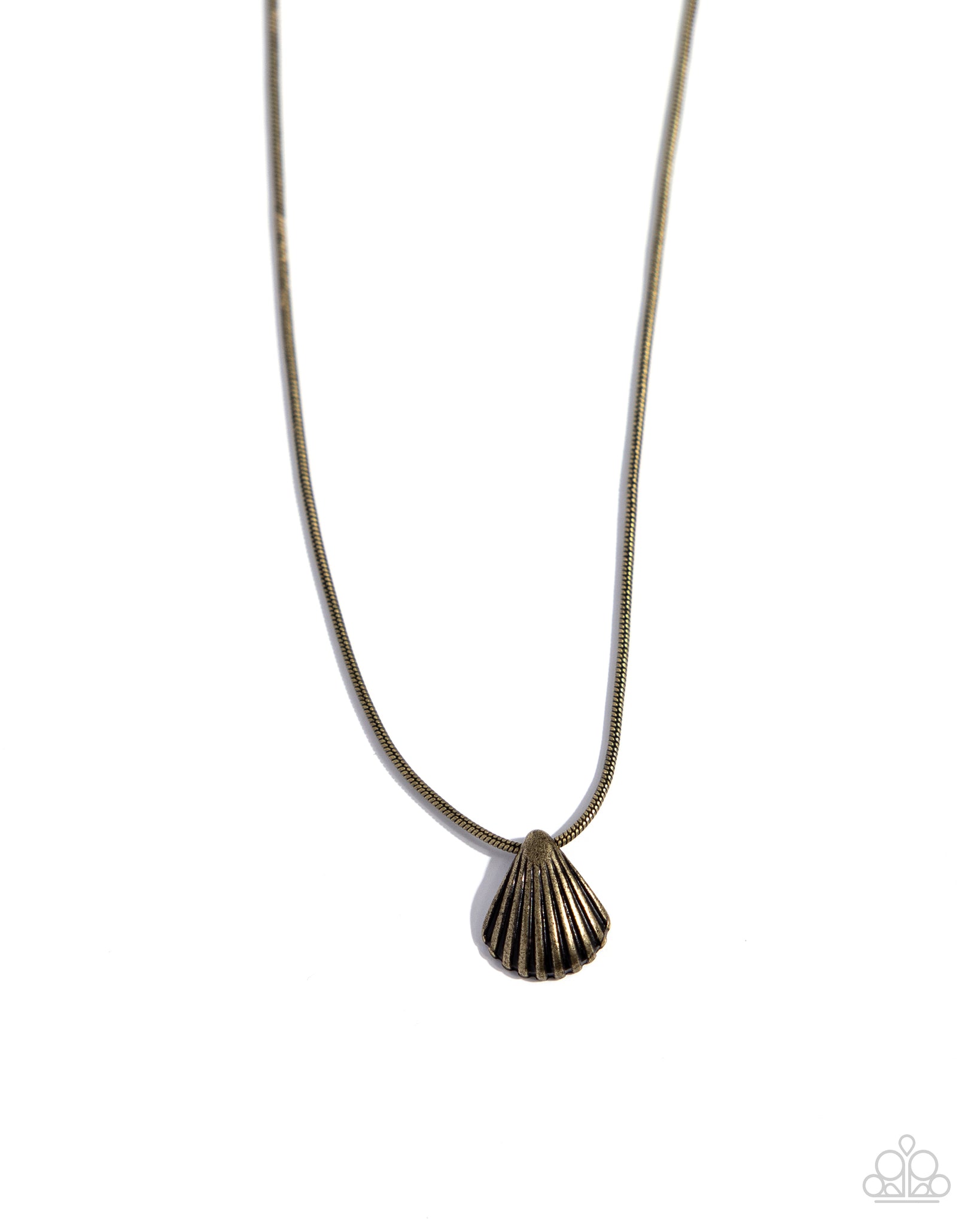 Seashell Simplicity Necklace (Silver, Brass)