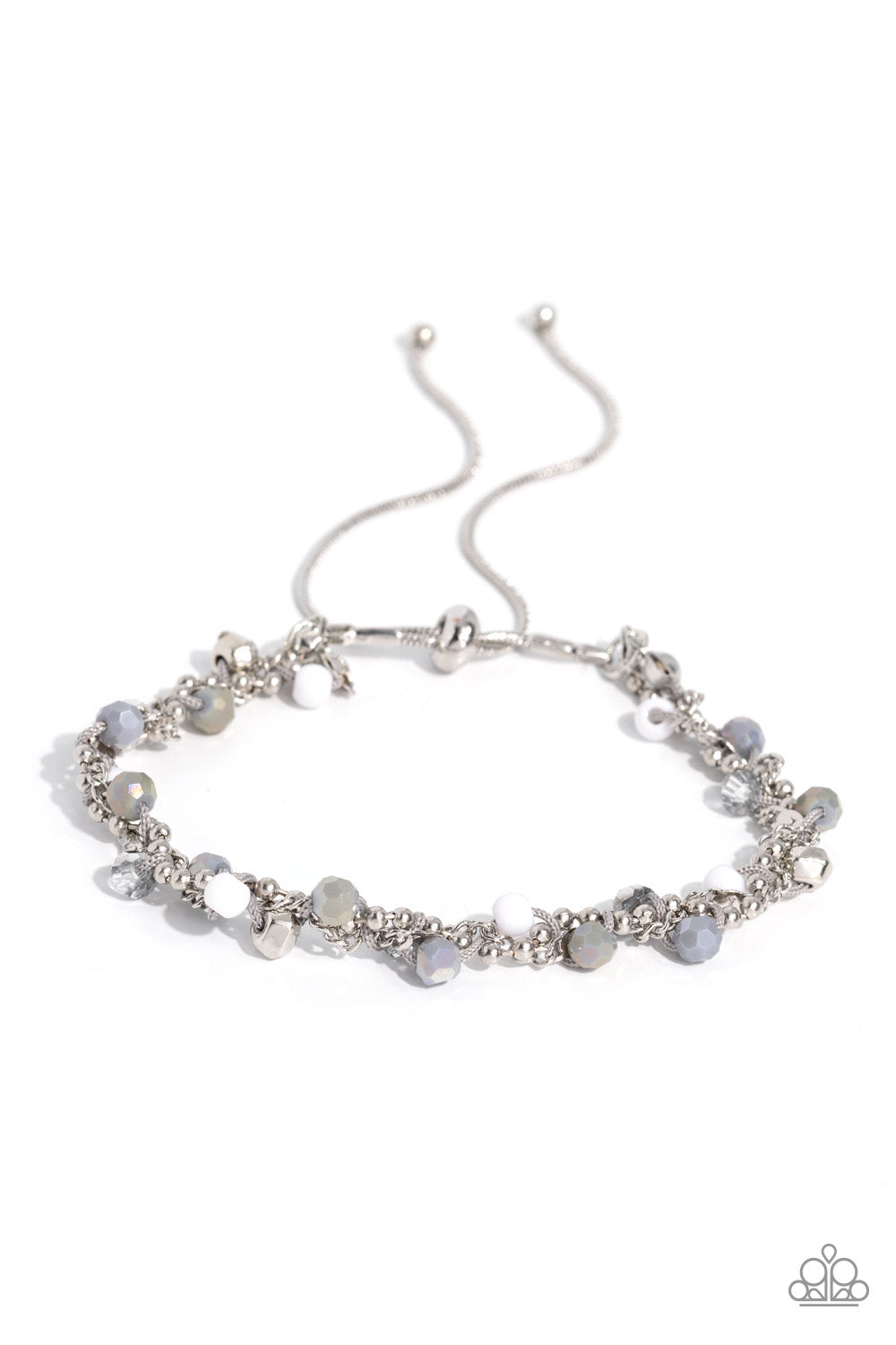 Show-Stopping Sass Bracelet (White, Silver)