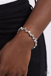 Show-Stopping Sass Bracelet (White, Silver)