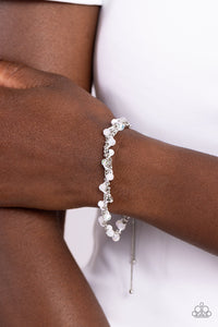 Show-Stopping Sass Bracelet (White, Silver)