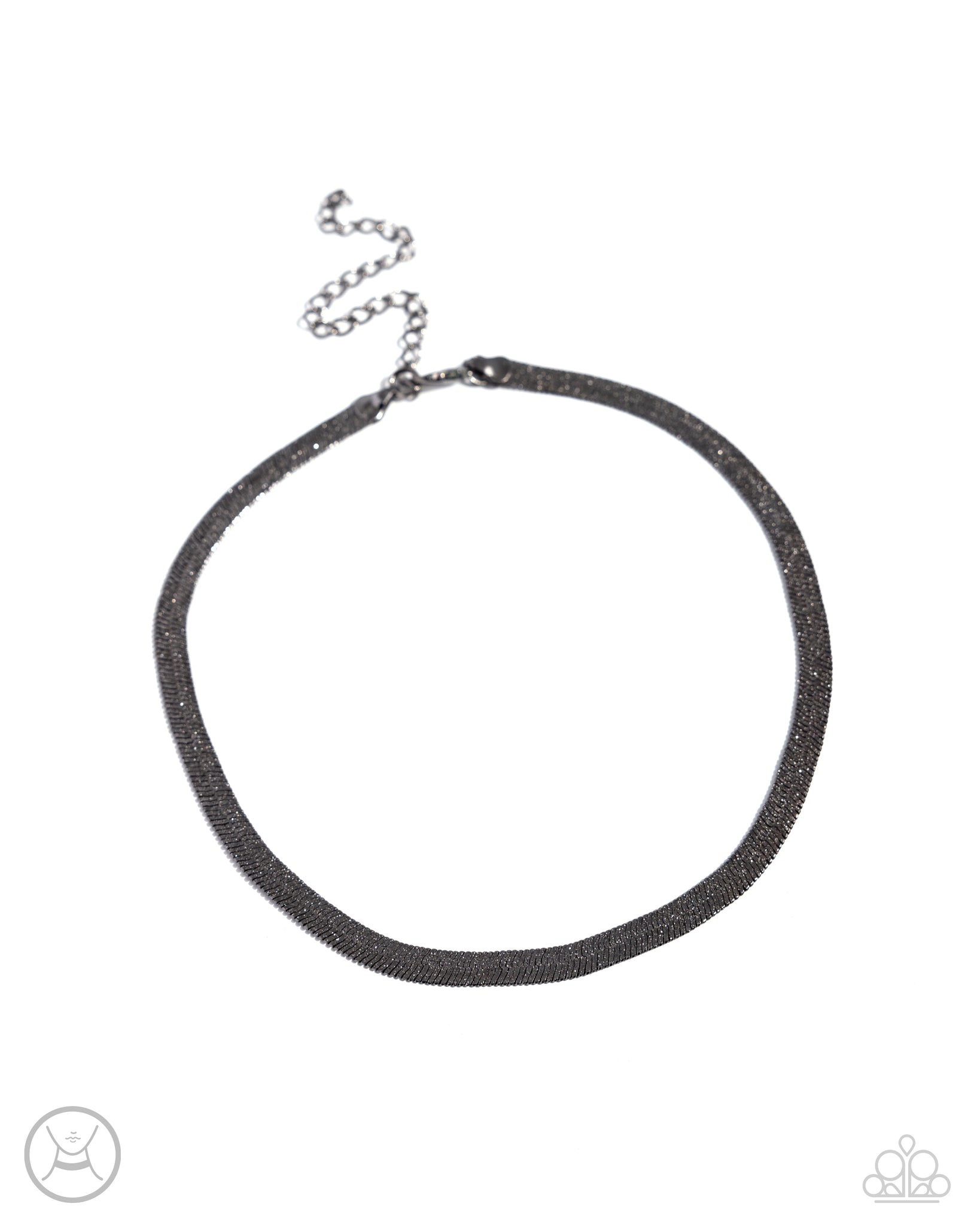 Simply Scintillating Necklace (Black, Silver)
