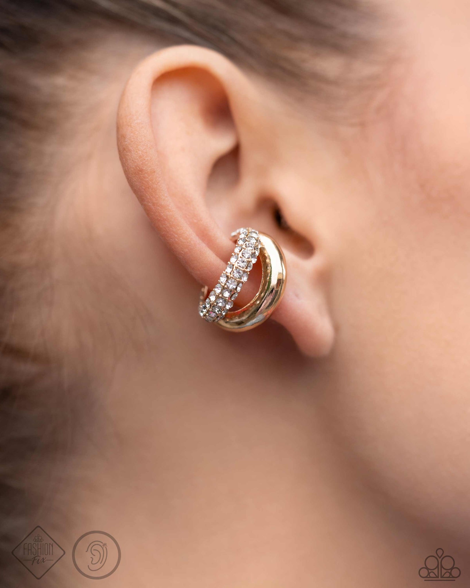 Sizzling Spotlight Gold Cuff Earring