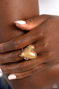 Smitten Shimmer Ring (Orange, Green, Gold)