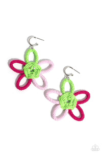 Spin a Yarn Earring (Orange, Pink)