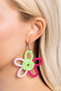 Spin a Yarn Earring (Orange, Pink)
