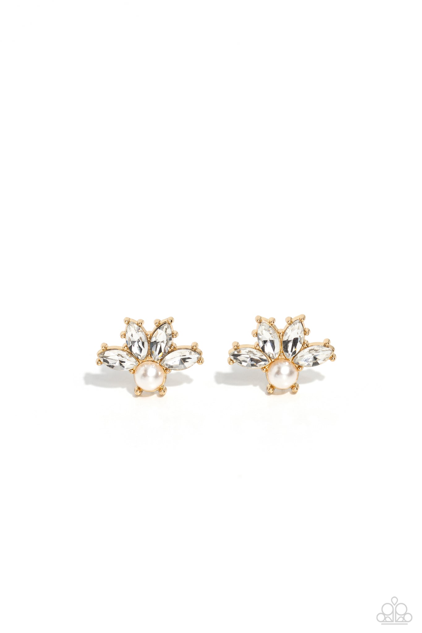 Stellar Showcase Earring (White, Gold)