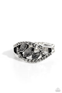 Stiletto Sparkle Silver Ring
