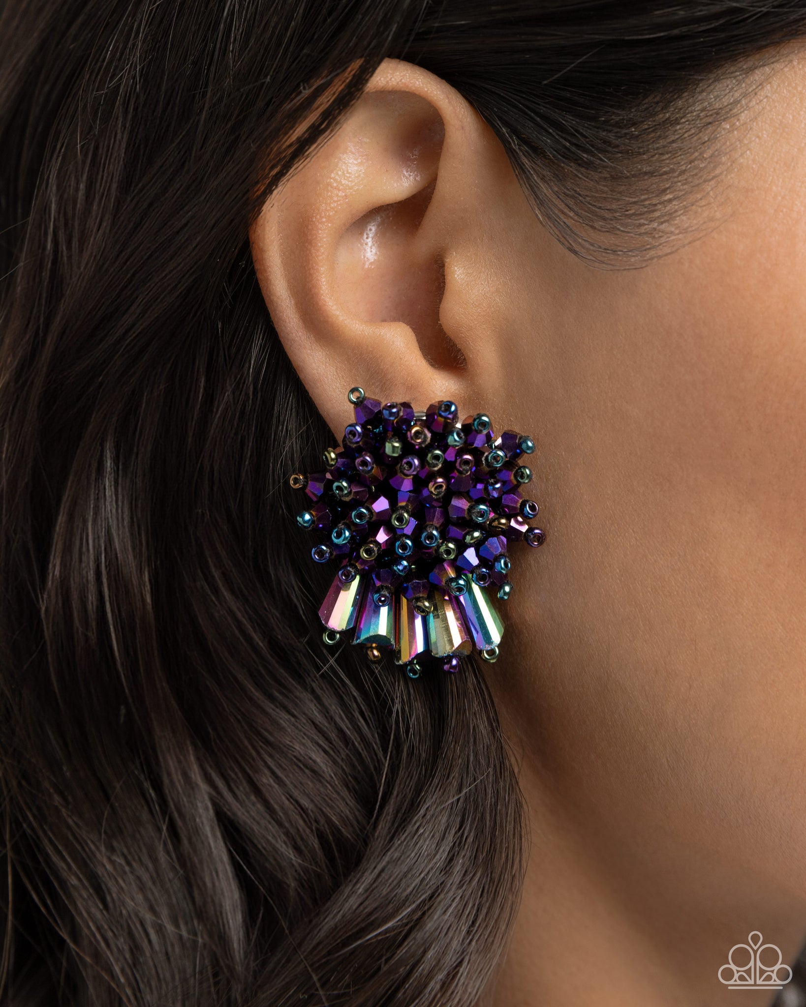 Streamlined Sass Purple Earring