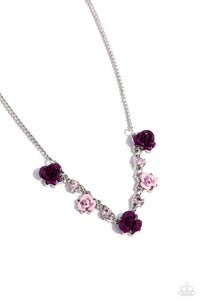 Strike a ROSE Purple Necklace