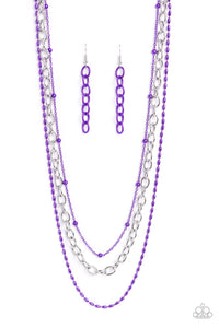 Mardi Gras Mayhem Purple Necklace