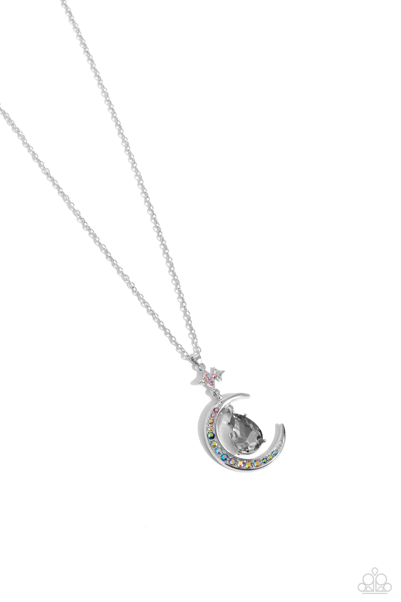 Talking to the Moon Necklace (Multi, Silver)