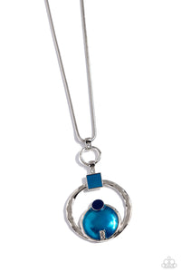 Tastefully Transparent Necklace (Blue, Silver)