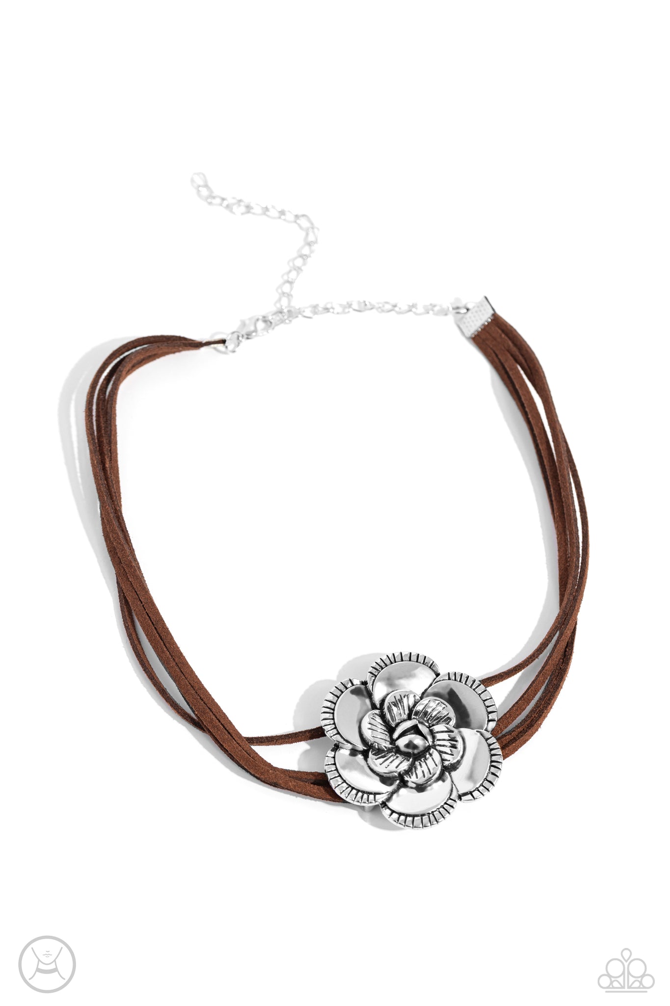 Textured Tapestry Brown Necklace