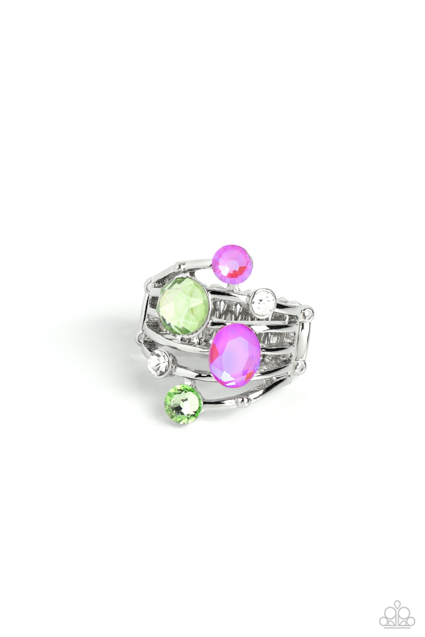 Timeless Trickle Ring ( Green, Blue, Purple )