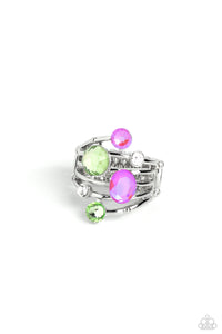 Timeless Trickle Ring ( Green, Blue, Purple )