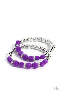 Two by Two Twinkle Bracelet (Black, Purple)